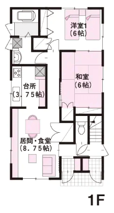 二世帯住宅完全分離型の間取り⑤狭小敷地でもできる3階建て、5人暮らしならOK【ミサワホーム】