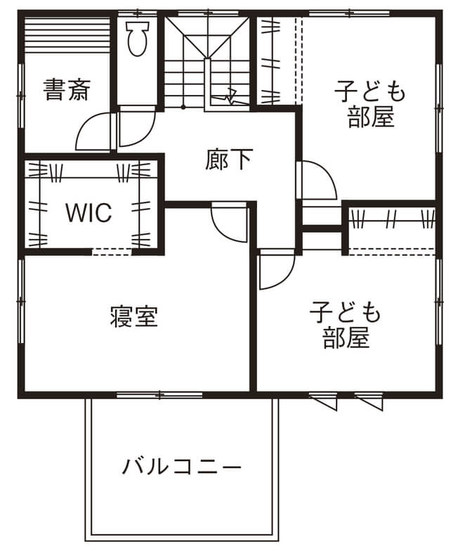 家事動線を考えた間取り【40坪】②回遊性の高いキッチン周りが特徴的な2階建て